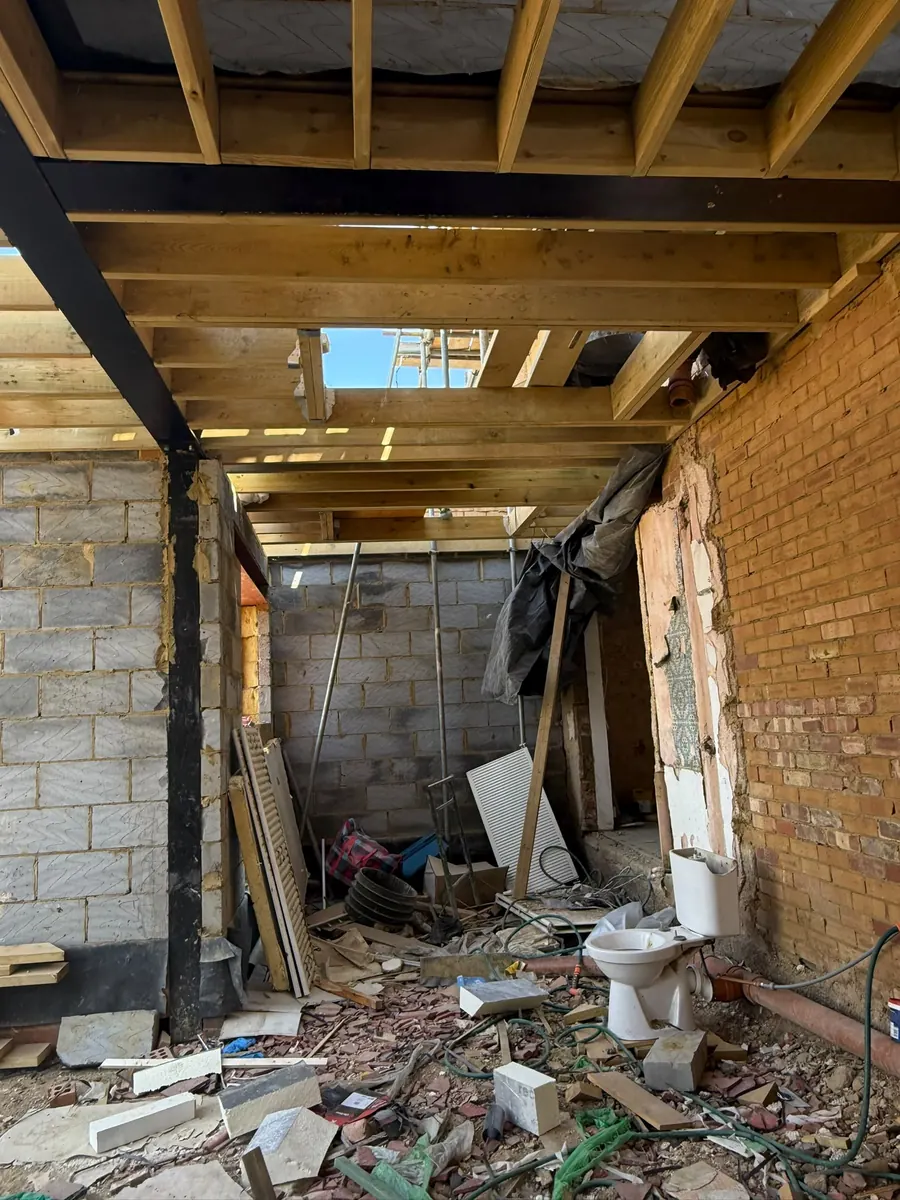 Bathroom stripped back before a full refit